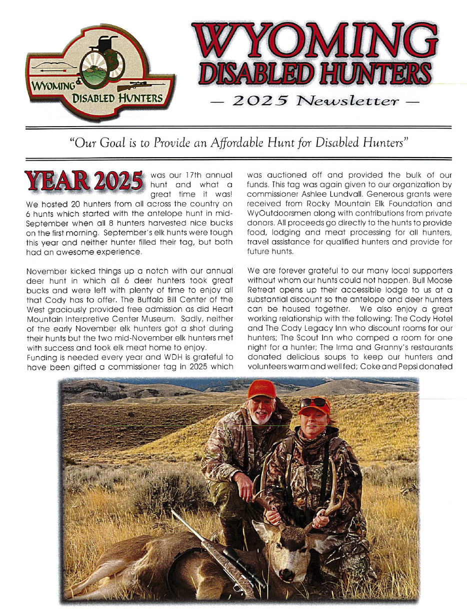 2025 WYDH Newsletter