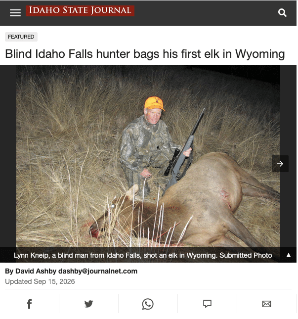 Blind Idaho Hunter